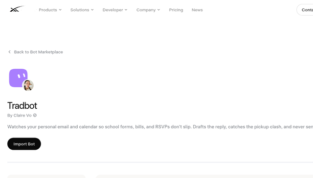 Tradbot marketplace - Add to Grok Bot
